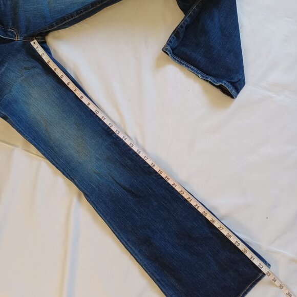 Big Star Womens Jeans Flary Flare Y2K Lowrise  Dark Wash Stretch 7WFLABT Size 26 - Picture 15 of 15